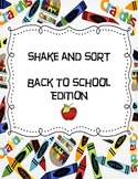 ABC Order - Shake and Sort Back to School Edition