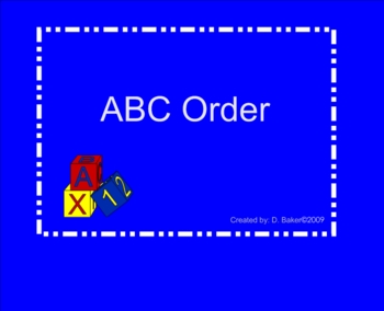 Preview of ABC Order Smartboard Practice