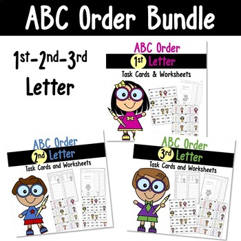 ABC Order to the 1st, 2nd, and 3rd Letter Bundle by Teacher's Take-Out