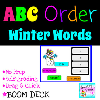 Preview of ABC Order Winter Words  l  BOOM Deck  l  Internet Activity