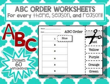 Preview of ABC Order Worksheet Pack