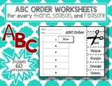 ABC Order Worksheet Pack