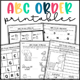 Distance Learning ABC Order Worksheets- Alphabetical Order