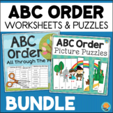 ABC Order Worksheets & Puzzles BUNDLE Alphabetical Order D