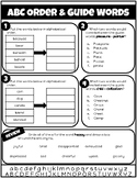 ABC Order and Guide Words Practice
