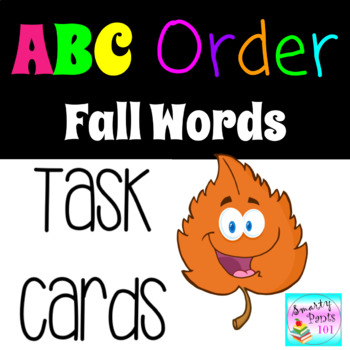 Preview of ABC Order  l Fall Words  l  Task Cards  l  Printable