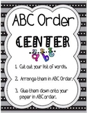 ABC Order to First, Second, and Third Letter