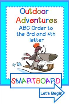 Preview of ABC Order to the 3rd Letter - Button Up SMARTBOARD
