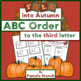 ABC Order to the 3rd Letter - Fall into Autumn Theme CCSS Aligned