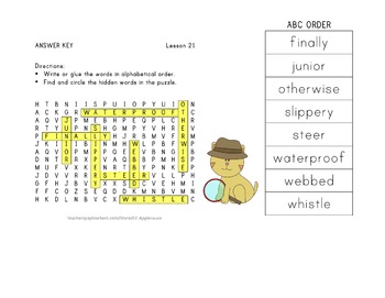 Journeys 2nd Grade Unit 5 Vocabulary - ABC Order with Word Search Bundle