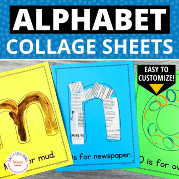 Preview of Alphabet Activities & Crafts - Editable Printable Letter Sheets for Recognition