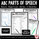 ABC Parts of Speech: Nouns, Adjectives, Verbs, & Adverbs