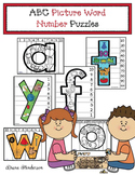 Alphabet Games: Alphabet "Picture Word" Number Puzzles