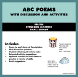 ABC Poems, Discussion and Activities for ESL students