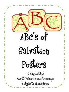 Preview of ABC Posters for Salvation Message-