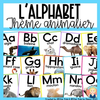 Preview of ABC Posters in French | Animal Themed | L’alphabet