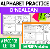 Alphabet Practice Printables - D'NEALIAN