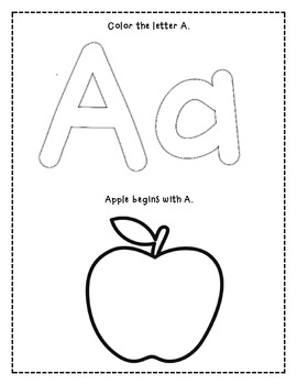 ABC Pre-K Packet by Mrs Satt | Teachers Pay Teachers