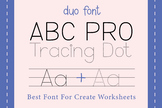 ABC Pro Font And Tracing Dot Font Duo l Easiest To Create 