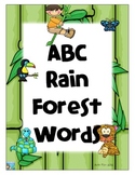 ABC Rain Forest Words
