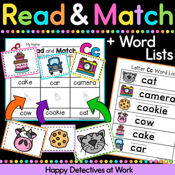 ABC Read and Match by Happy Detectives at Work | TPT