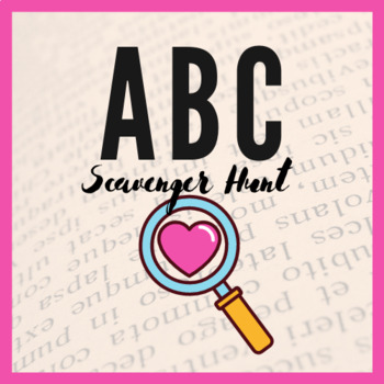 Preview of ABC Scavenger Hunt Freebie
