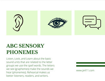 Preview of ABC Sensory (44 Phonemes Flash Card Set)