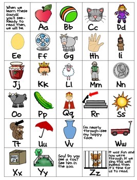 FREE ABC Song Chart by Walk with Me a Second | Teachers Pay Teachers