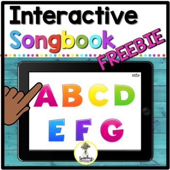 Preview of ABC Song Interactive Book - Music Distance Learning Speech Therapy Freebie