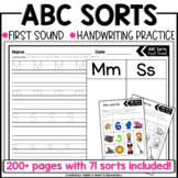 ABC Sorts with Handwriting Practice | First Sound | Kinder