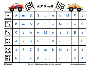 Preview of ABC Speed: Letter naming and sounds