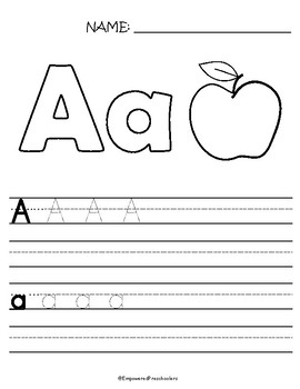 ABC Trace and Write Worksheets by Empowered Preschoolers | TpT