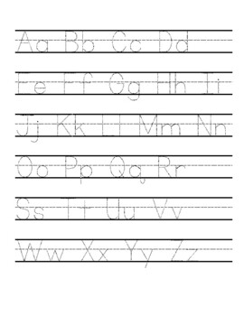 ABC Tracing Sheet by Carly Upmann | TPT