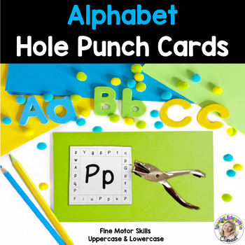 Alphabet Hole Punch Task Cards for Fine Motor Skills