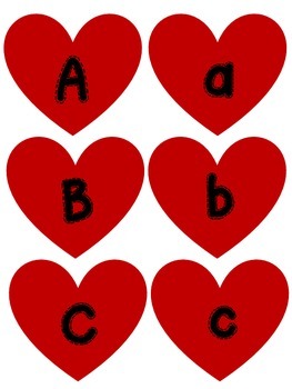 ABC Uppercase and Lowercase Matching Game - Valentine's Edition by PreK ...