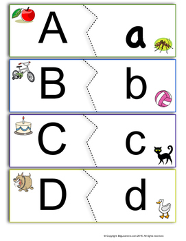 ABC : Uppercase and Lowercase Puzzle by Biglearners | TpT