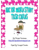 ABC/ Word Study Literacy Task Cards