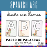 ABC Wordwall LLAMAS Spanish/English Pared de palabras