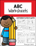 ABC Worksheets Differentiated 5 Ways