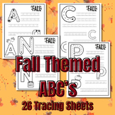ABC Writing - Fall Themed - Letter Tracing - Alphabet