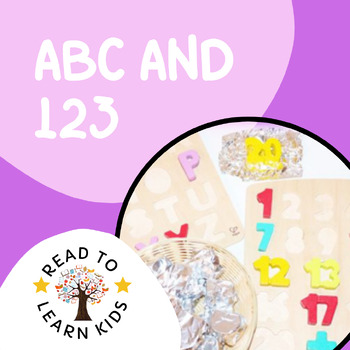 Preview of ABC and 123 Preschool Unit - For Home, PreK, or Childcare