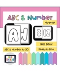 ABC and Number 1 - 20 Class Decor