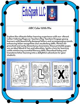 Preview of ABC color with me- Free coloring pages