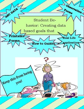 Preview of ABC data, data tracking and Goal setting with Printables for your students