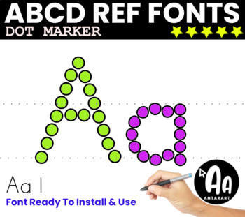 Preview of ABC dot marker font - Dot a dot font - Q-tip font - A to Z letter formation font