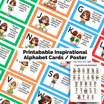 Preview of ABC insprational cards and poster set