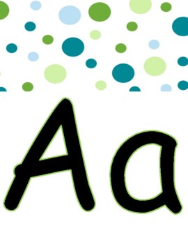 Preview of ABC line - blue and green polka dots