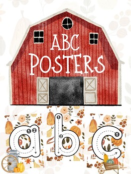 Preview of ABC posters | Autumn Farmhouse style