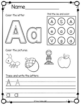 ABC's Activity Pages by Mindy Henke | TPT