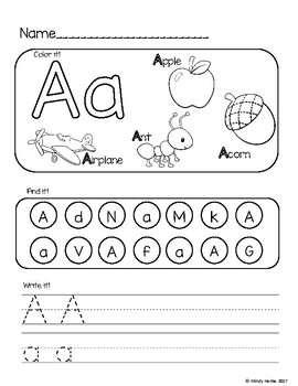 ABC’s Beginner Activity Sheets by Mindy Henke | Teachers Pay Teachers